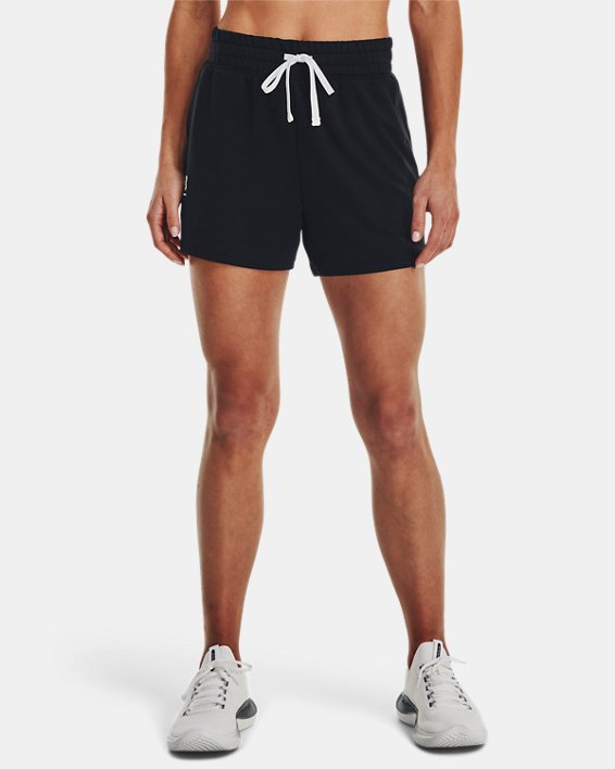 Women's UA Rival Terry Shorts in Black image number 0